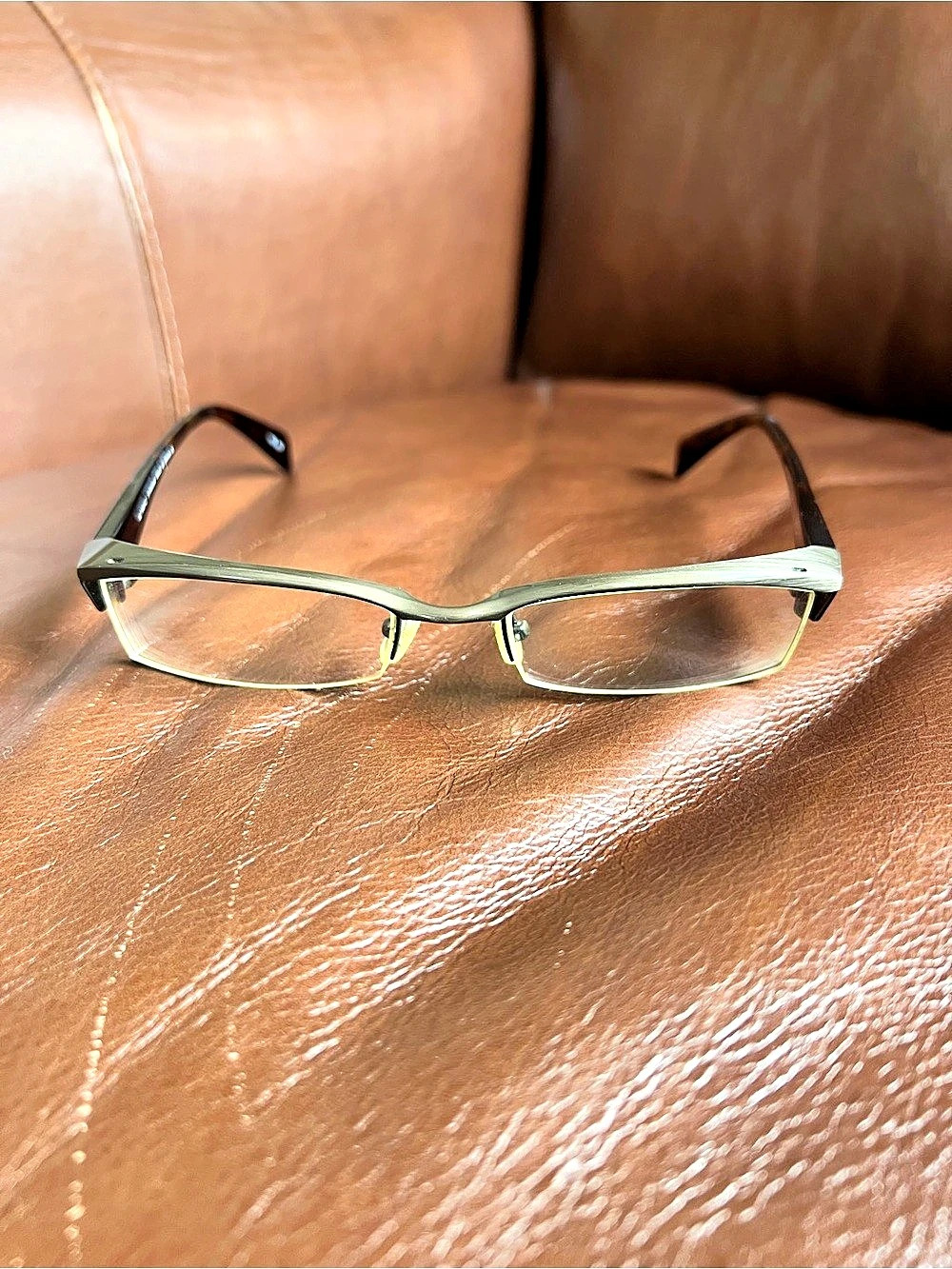Kio Yamato GLIDER Titanium Gray/Gold w/Tortoiseshell arms eyeglasses